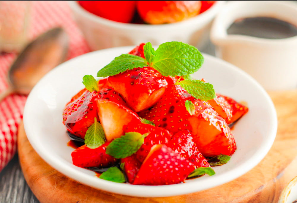 Peppermint Balsamic Strawberries