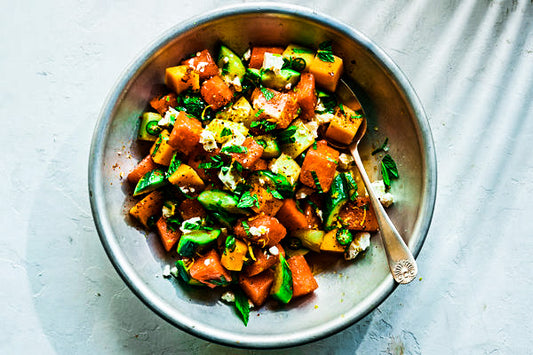 Cucumber, Melon and Watermelon Salad