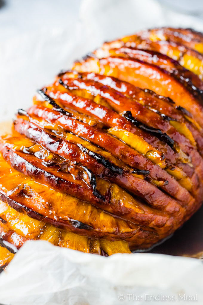 Pineapple Balsamic Glazed Ham